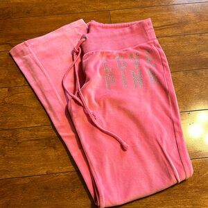 Vintage vs pink bling velvet sweat pants